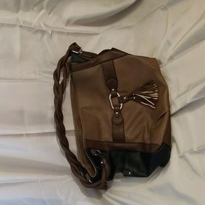 2 tone brown purse
